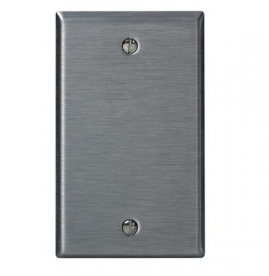 Leviton 84014 US Style Single Gang Stainless Steel Blanking Plate