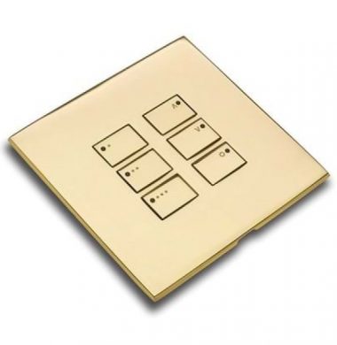 Rako WP-EOS-6 Cover Plate Wired – Polished Brass