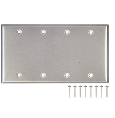 US Style 4J Brushed Stainless Blank Plate